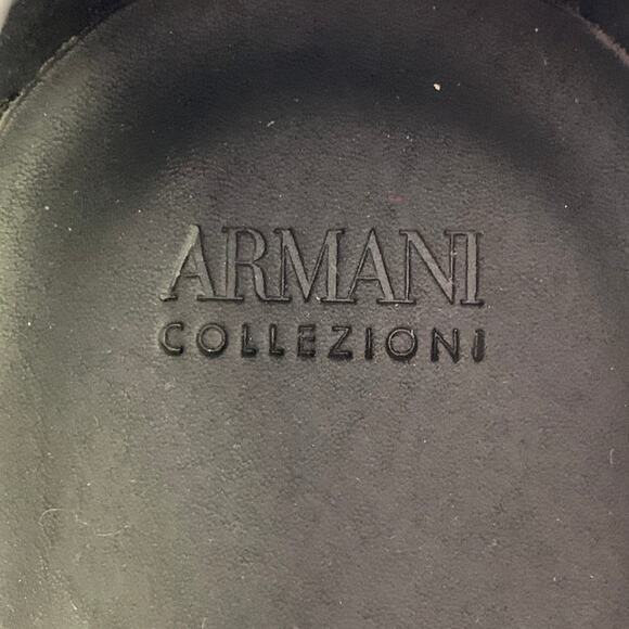 ARMANI COLLEZIONI Size 8 Brown Leather Derby Lace-Up Shoes - Picture 6 of 9